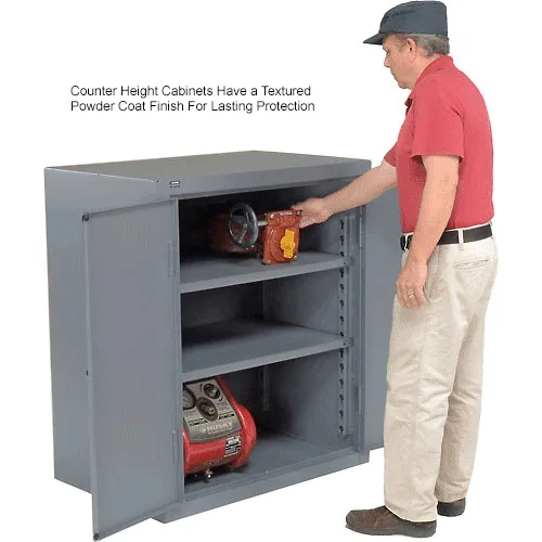 Global Industrial™ Heavy Duty Counter Hight Storage Cabinet, 12