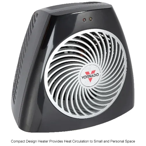 Vornado® VH202+ Personal Vortex Heater, 120V, Black, 750 Watt