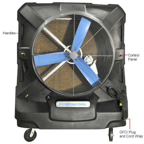 Portacool PACJS2701A1 Jetstream&#8482; 270, 48" Variable Speed Evaporative Cooler, 65 Gal. Cap.
																			