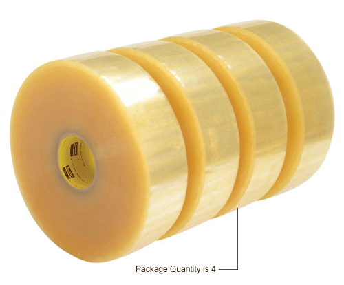 3M™ Scotch® 373 Machine Length Carton Sealing Tape 3" x 1000 Yds. 2.5 Mil Clear - Pkg Qty 4
																			