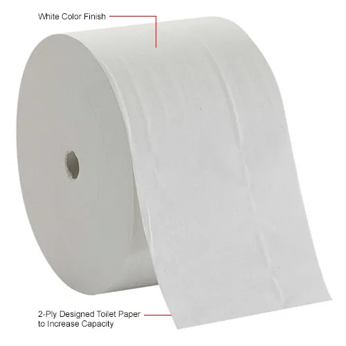 Compact by GP Pro Coreless 1500 Sheet High Capacity 2-Ply Toilet Paper Roll  - 18/Pack