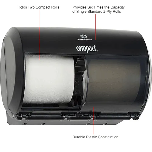Compact® 2-Roll Side-By-Side Coreless High-Capacity Toilet Paper
