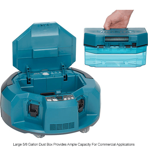 Makita® LithiumIon Brushless Cordless Robotic Vacuum, 18" Cleaning Width