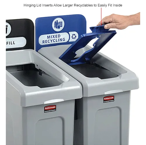 2007919 SLIM JIM® RECYCLING STATION 4 STREAM LANDFILL/PAPER