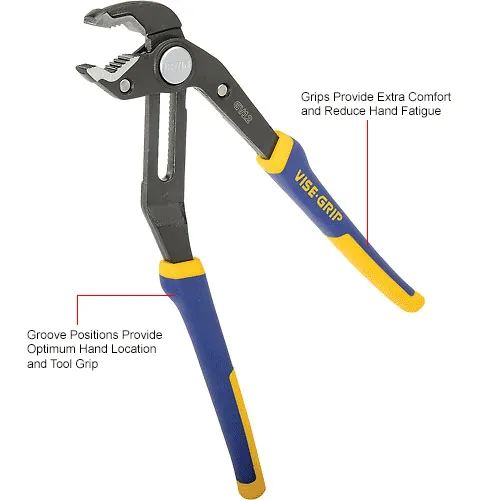 IRWIN Tools VISE-GRIP GrooveLock Pliers, Straight Jaw, 8- and 10