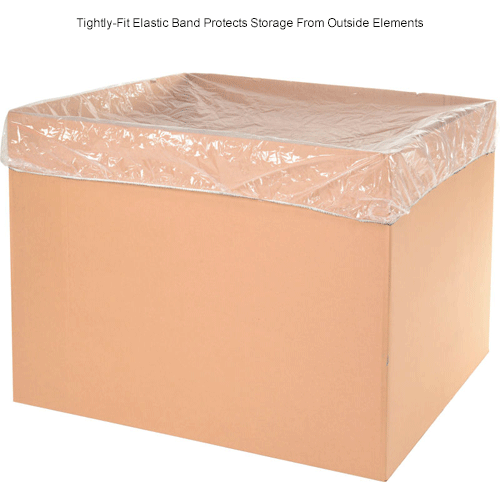 Global Industrial™ Elastic Gaylord & Tote Bin Cover, 4 Mil, 65"Lx65"W