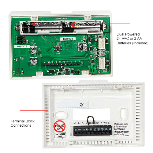 LUX Low Voltage Digital 7Day Programmable Thermostat P521U 2 Stage