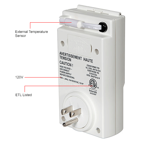 HVAC/R Controls | Thermostats | LUX Line Voltage Programmable Outlet ...