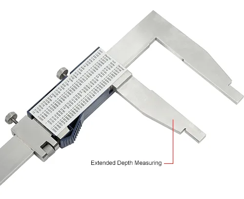 Long Range Dial Caliper With Depth Rod 0-24" Range (Black Dial