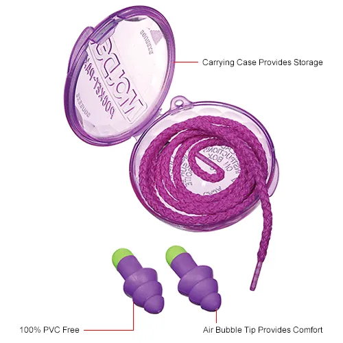 Moldex 6420 Rockets® Reusable Earplugs, Corded, NRR 27dB, 50 Pairs/Box