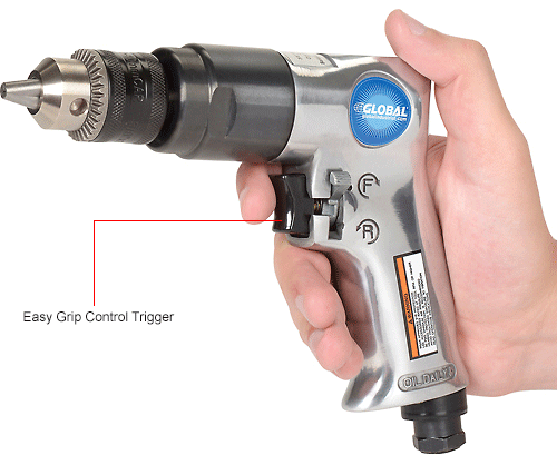 Global Industrial&#153; 3/8" Reversible Pistol Grip Drill, 15,000 RPM