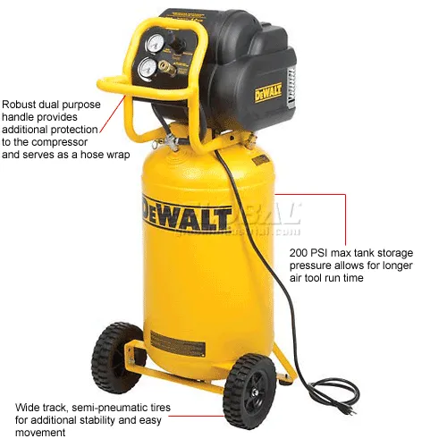 DeWALT® Portable Vertical Tank Electric Air Compressor, 1.6 HP, 15