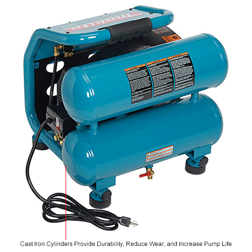 Makita® MAC2400, Portable Electric Air Compressor, 2.5 HP, 4.2 Gallon, Stack, 4.2 CFM