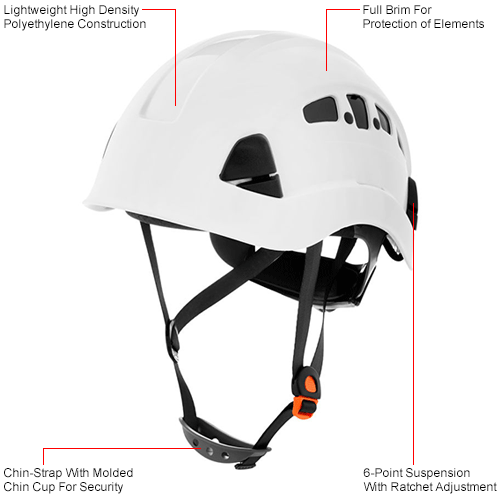 Jackson Safety CH400V Climbing Style Hard Hat, Industrial, 6Pt