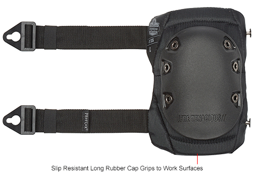 Ergodyne&#174; ProFlex&#174; 335 Slip-Resistant Rubber Cap Knee Pad, Black Cap, One Size