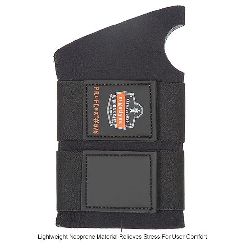 Ergodyne ProFlex 675 Ambidextrous Double-Strap Wrist Support Black Medium