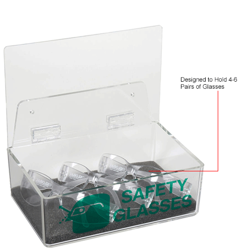 Eye Protection Eyewear Cleaning Accessories Prinzing Safety Glasses Holder, BRADY 2011L