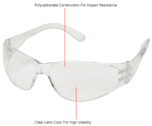 Checklite Safety Glasses, CREWS CL110, 1-Pair
