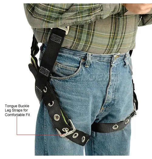 Miller® H13110022 Full Body Harness, Back D Ring, Tongue Leg Strap