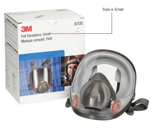 3M&#8482; Reusable Respirator, Full Facepiece, Small, 6700, 1 Each