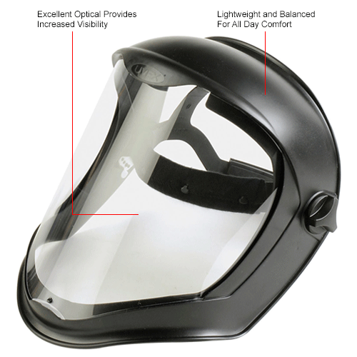 Uvex Bionic&#x2122; Face Shield w/ Suspension, S8510, Anti-fog/Hardcoat Visor