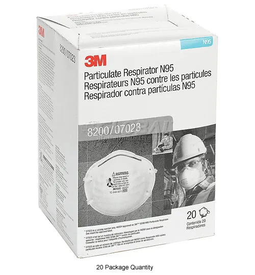 3M™ 8200/07023(AAD) N95 Disposable Particulate Respirator, Box of 20