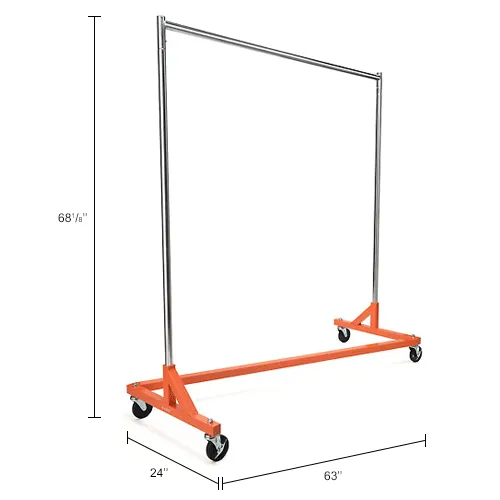 lロージー Global Industrial™ Rolling Z-Rack Garment Storage Rack,63