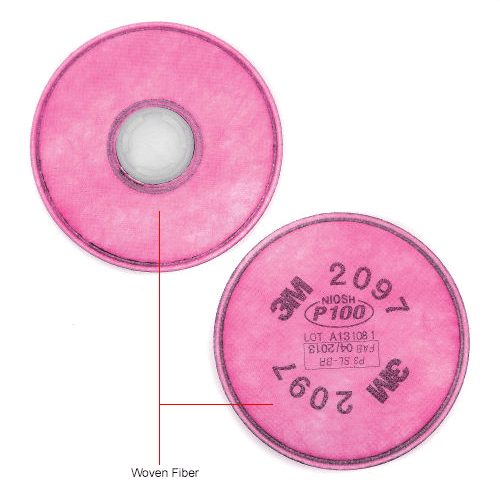 3M™ Particulate Filter 2097/07184(AAD), P100 Respiratory Protection, 2/PK