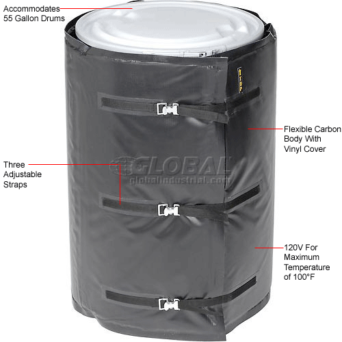 Powerblanket® Insulated Drum Heating Blanket, 55 Gallon Capacity 100°F