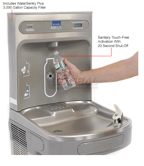 Elkay EZH2O LZS8WSLK Filtered Water Bottle Refilling Station, Wall