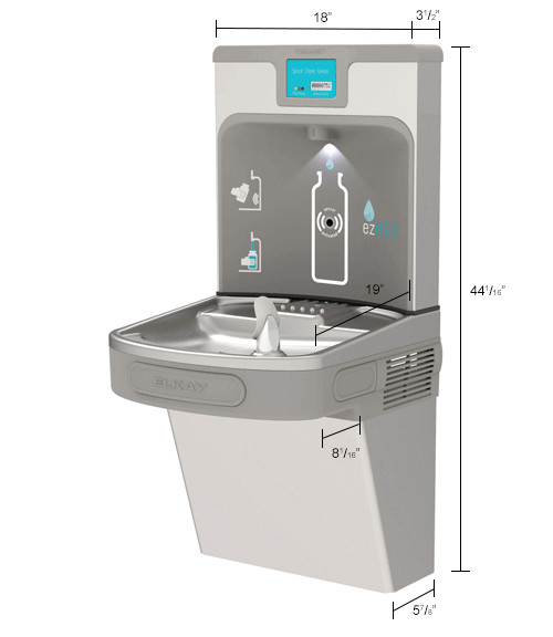 Elkay EZH2O LZS8WSLP Next Generation Water Bottle Refilling Station
																			