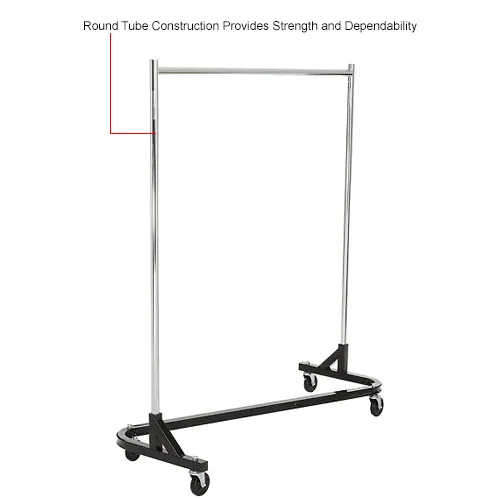 Rolling Z Rack - Heavy Duty Square Tubing (RZ/1) - Chrome