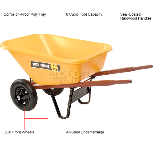 double front wheel wheelbarrow