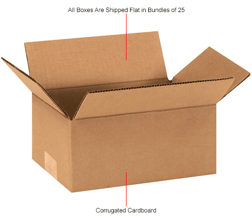 Cardboard Corrugated Boxes 9" x 6" x 4" 200#/ECT-32