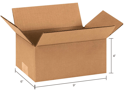 Cardboard Corrugated Boxes 9" x 6" x 4" 200#/ECT-32
