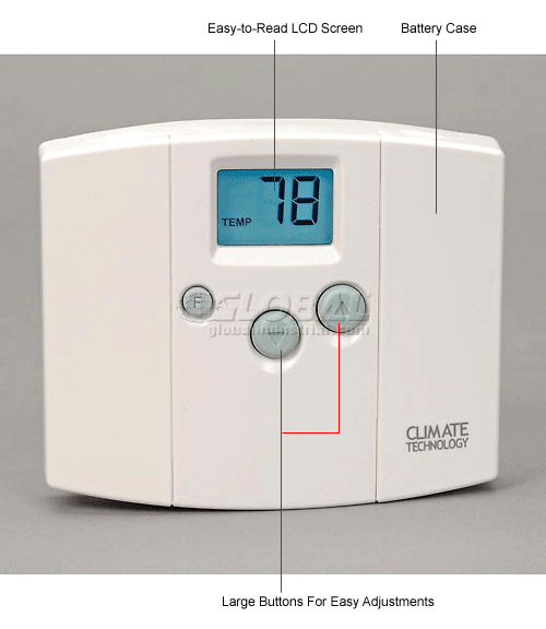 Digital Wall Thermostat w/ Blue Light B434608
