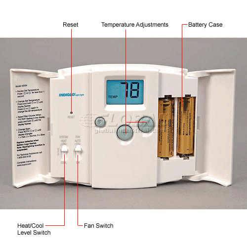 Digital Wall Thermostat w/ Blue Light B434608