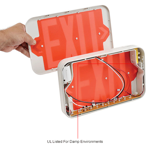 Lithonia EXR LED EL M6 Red LED Exit W/ Battery Back-Up | B442267