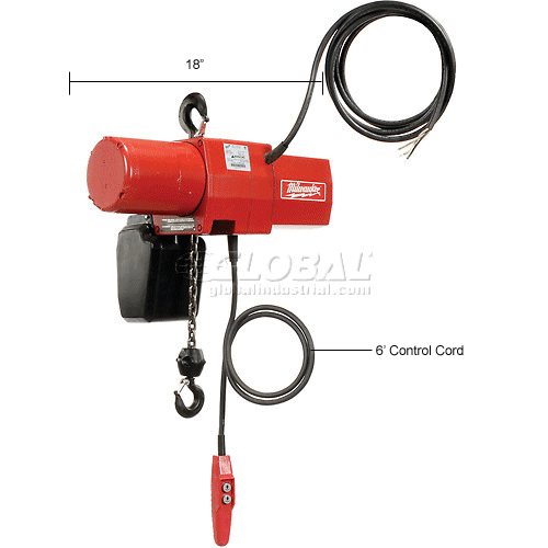 Hoists & Cranes HoistsElectric Powered Milwaukee® 1 Ton Electric