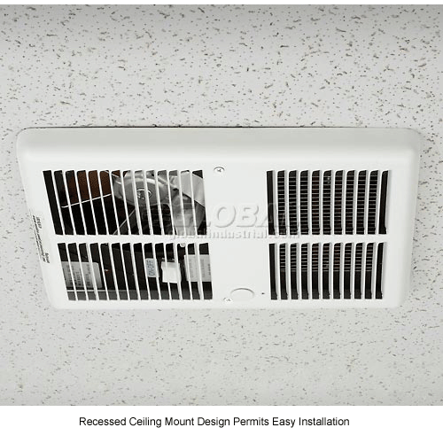 Tpi Fan Forced Ceiling Heater 038dwbw 1800 900w 1v B Globalindustrial Com