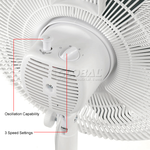 Fans | Home and Office Fans | Holmes® 16" Oscillating Stand Fan