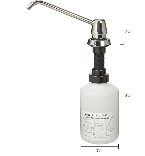 Bobrick® 20-oz. Liquid & Lotion Soap Dispenser - 6
																			