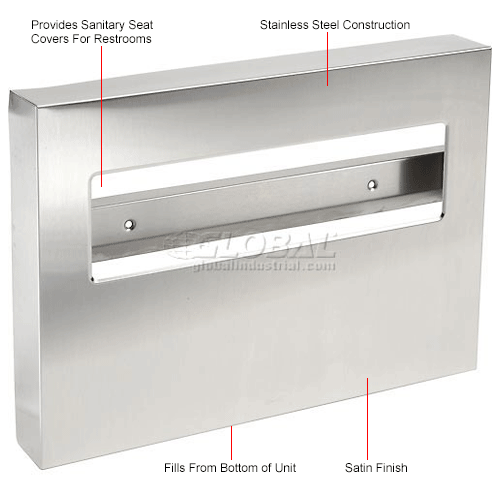 Bobrick Classicseries Surface Mounted Seat Cover Dispenser B 221 B489212 Globalindustrial Com - Bobrick 221 Stainless Steel Toilet Seat Cover Dispenser Bobrick Classicseries Surface Mounted Seat Cover Dispenser B 221 B489212 Globalindustrial Com - Bobrick 221 Stainless Steel Toilet Seat Cover Dispenser