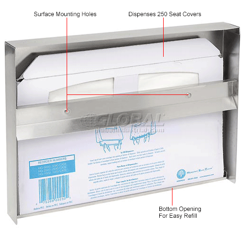 Bobrick® ClassicSeries™ Surface Mounted Seat Cover Dispenser
																			