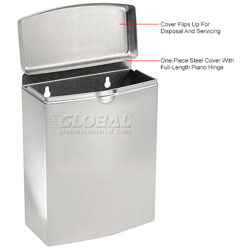 Bobrick Conturaseries Surface Mounted Sanitary Disposal B 270 B4237 Globalindustrial Com