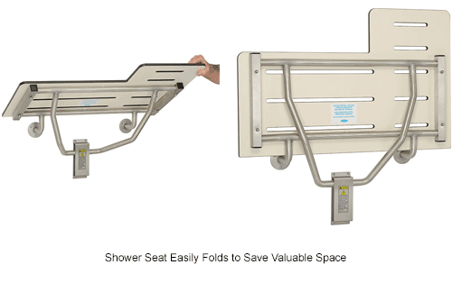 Bobrick® Reversible Folding Shower Seat - 33 in. W - B5181
																			