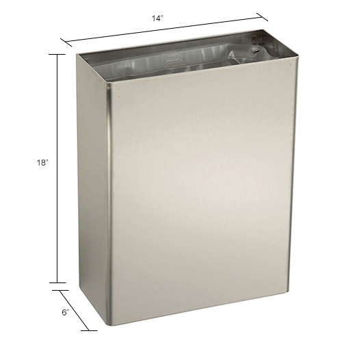Bobrick® ClassicSeries™ Surface Mounted Waste Receptacle
																			