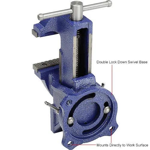 Étau D'établi SWAWIS - Mâchoire 75mm - Base Pivotante 360° - Force Serrage 300kg - Acier