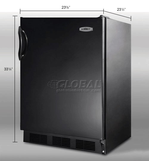 Summit Freestanding AllRefrigerator, Auto Defrost, Black B155165