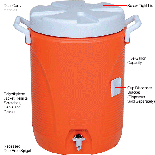 Rubbermaid 1840999 - Insulated Beverage Dispenser, 5 Gallons | B55565 ...